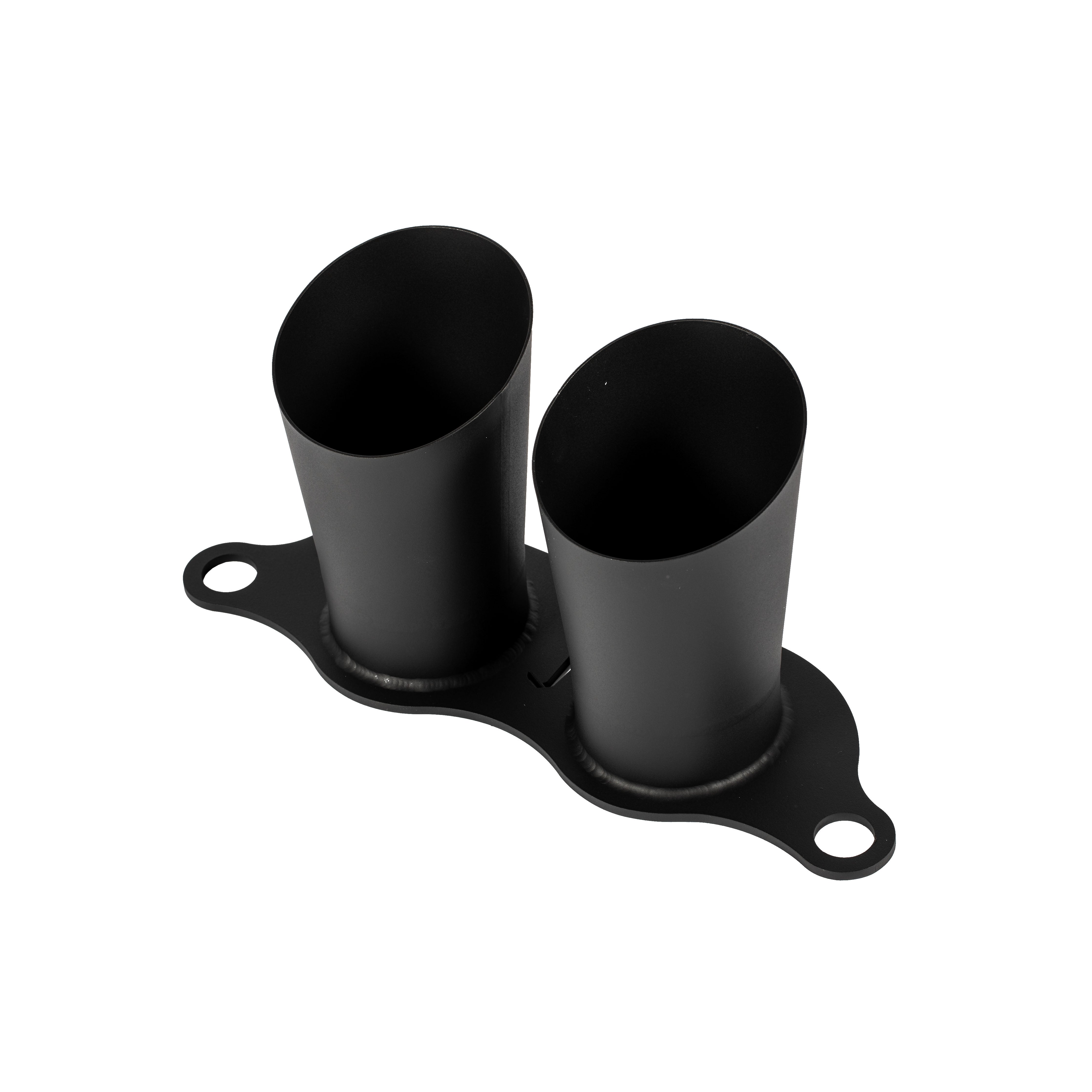 TITAN-AUSPUFFSPITZEN (MEGAPHON - SCHWARZ BESCHICHTET)