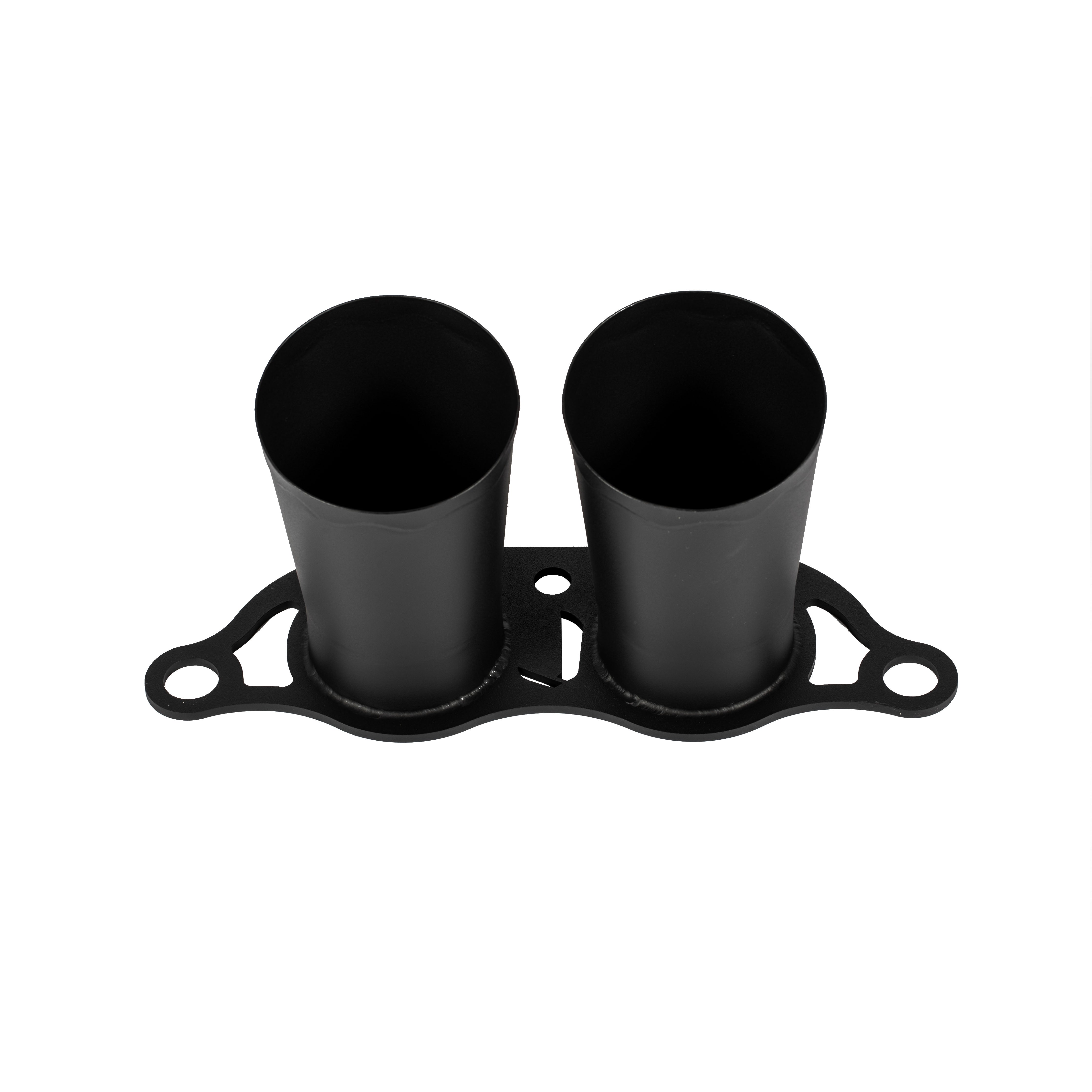 TITANIUM EXHAUST TIPS (SUPERLIGHT MEGAPHONE - BLACK COATED)